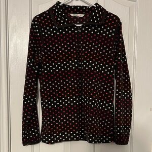 Old Navy Girls Polka Dot Zip‑Up Pullover– Size L EUC